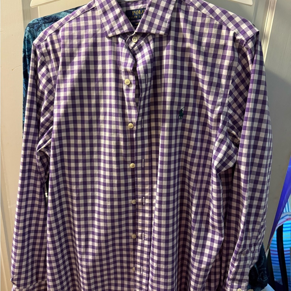 Polo by Ralph Lauren Men's Purple Plaid Shirt